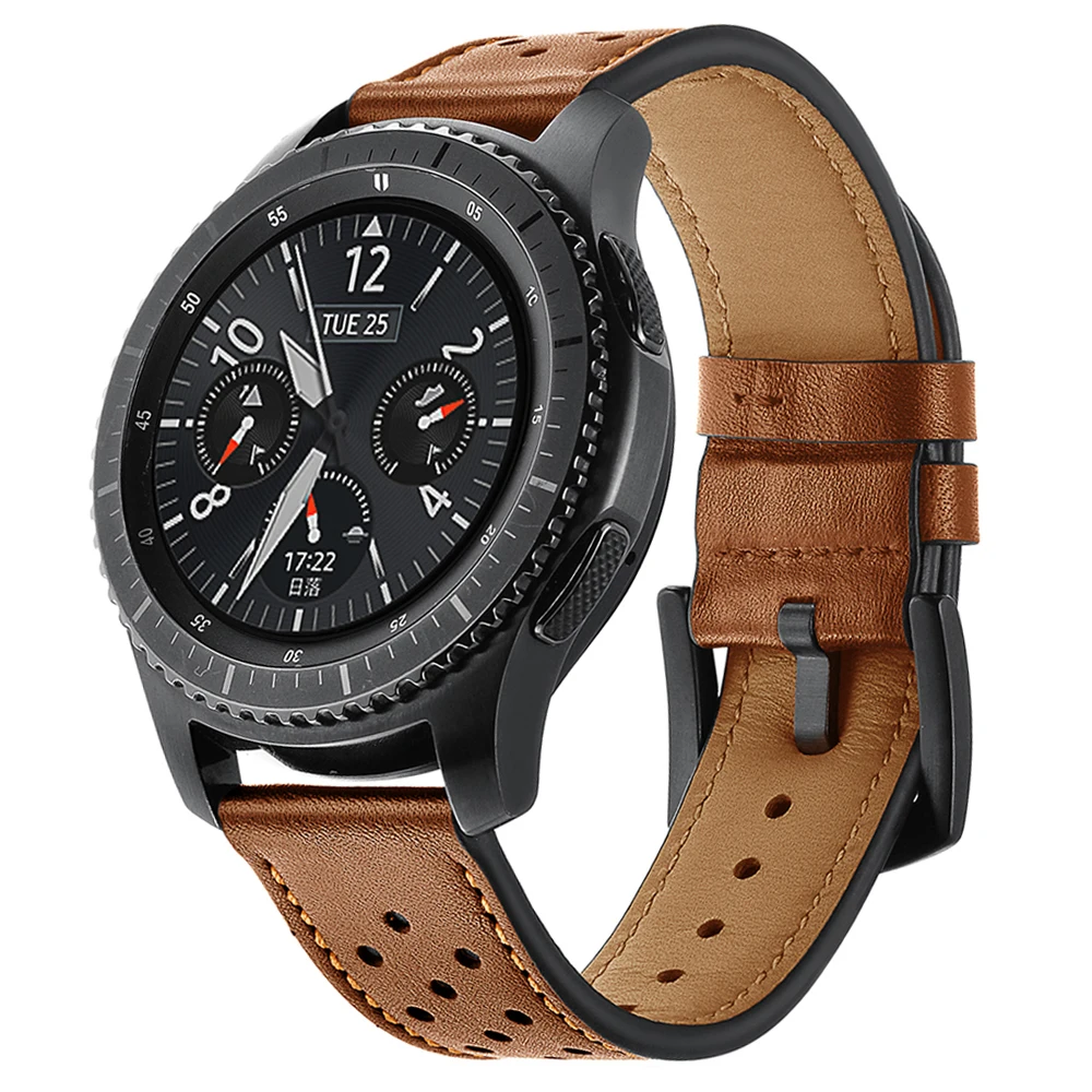Ремешок Laforuta для Samsung Gear S3 Frontier Bnad классический кожаный браслет Galaxy 46 мм 22