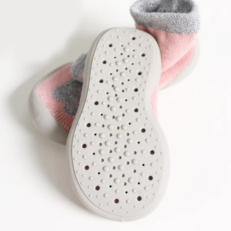 Baby Shoes Socks Cartoon Infant Gift Kids Indoor Floor PU Leather Sole Non-Slip Thick warm |
