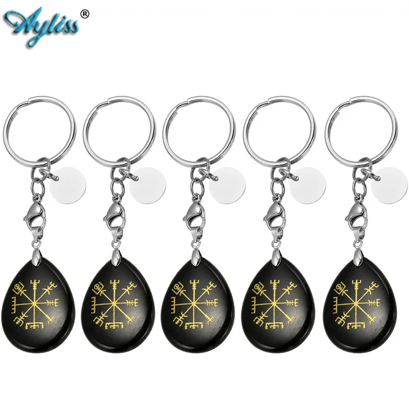 Ayliss оптовая продажа 1x/5x/10x Vegvisir скандинавский Викинг Odin символ Runic компас брелок