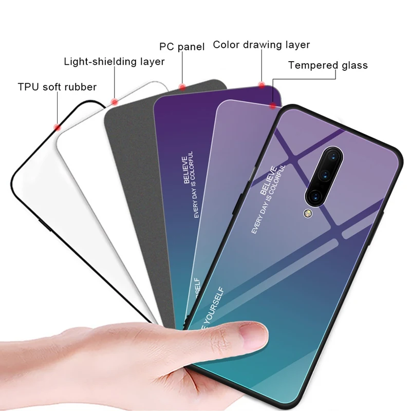 OnePlus6t стеклянный чехол для Oneplus 7 Pro 6 6T Oneplus6 Oneplus6t Роскошный телефона One Plus s|Бамперы|