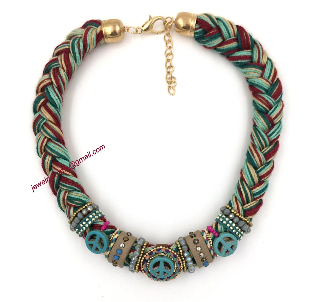 ?? 2016新しいファッションジュエリーハンド作るネックレス卸売自由奔放に生きるスタイルコリアーファムステートメントネックレス夏スタイル