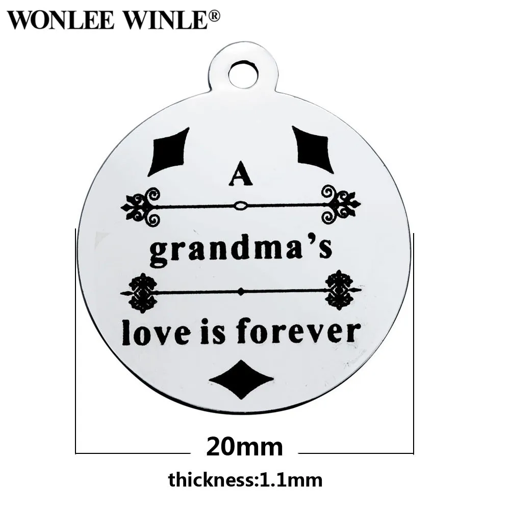 Wonlee Winle 316l из нержавеющей стали для всей семьи Вдохновляющие буквы круглые