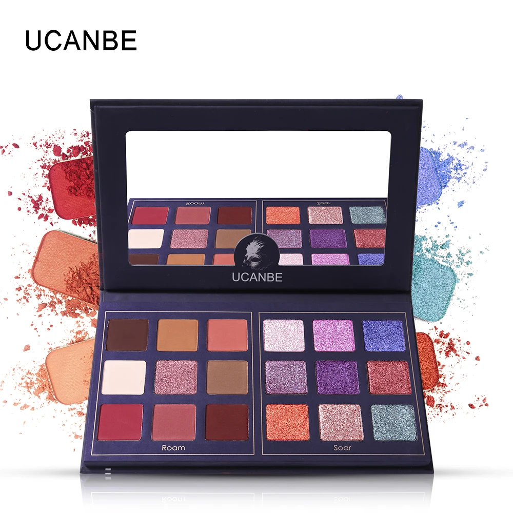 2018 блестящие матовые тени для век макияж Палитра 18 цветов теней пигмент теплый