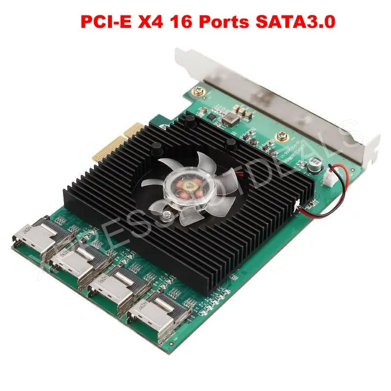 16 портов PCI-Express PCI-e SATA 3 0 III 6 Гбит/с плата расширения контроллера с оригинальной