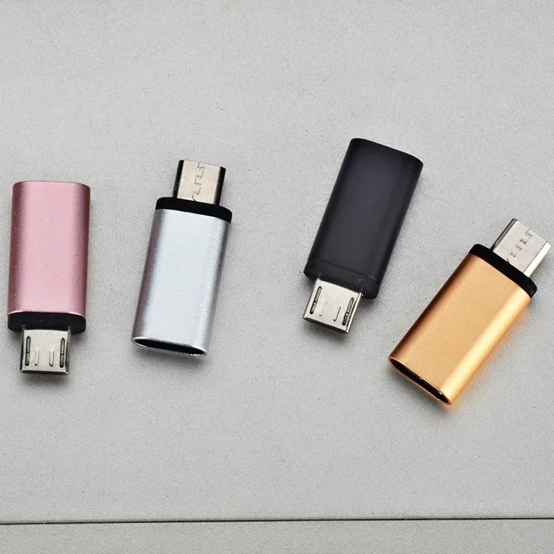 Металлический mi cro USB Мужской к type C Женский конвертер Android телефонный кабель