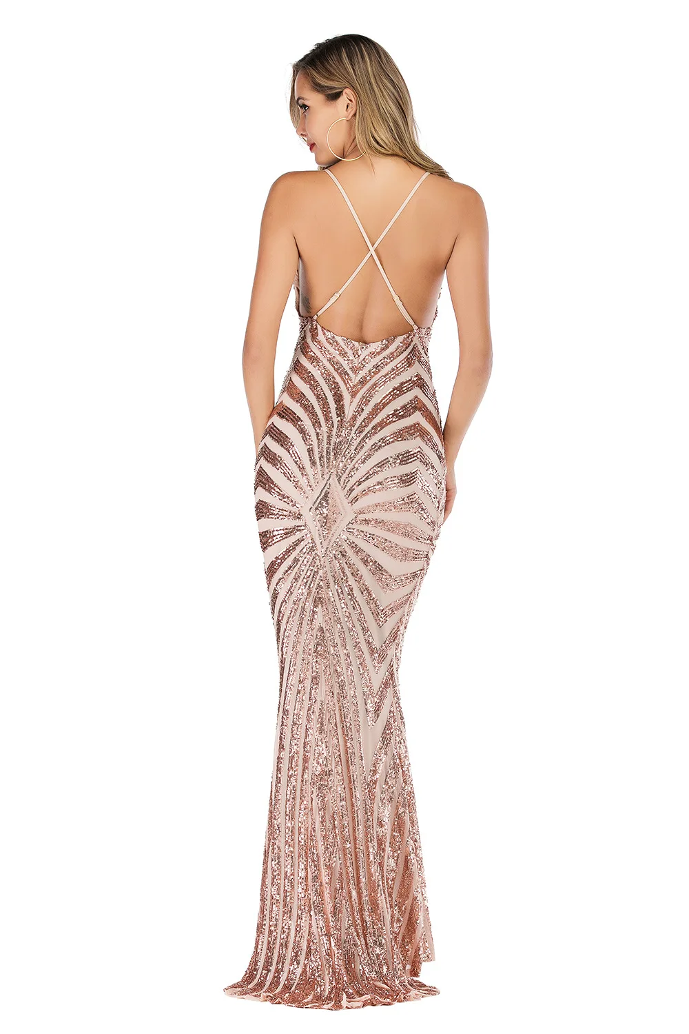 

Hiqh Quality Elegant 2019 Dress Woman Summer Sexy Camisole Deep V neck Full Dress Women Sexy Long Party Robe Mopping Dresses
