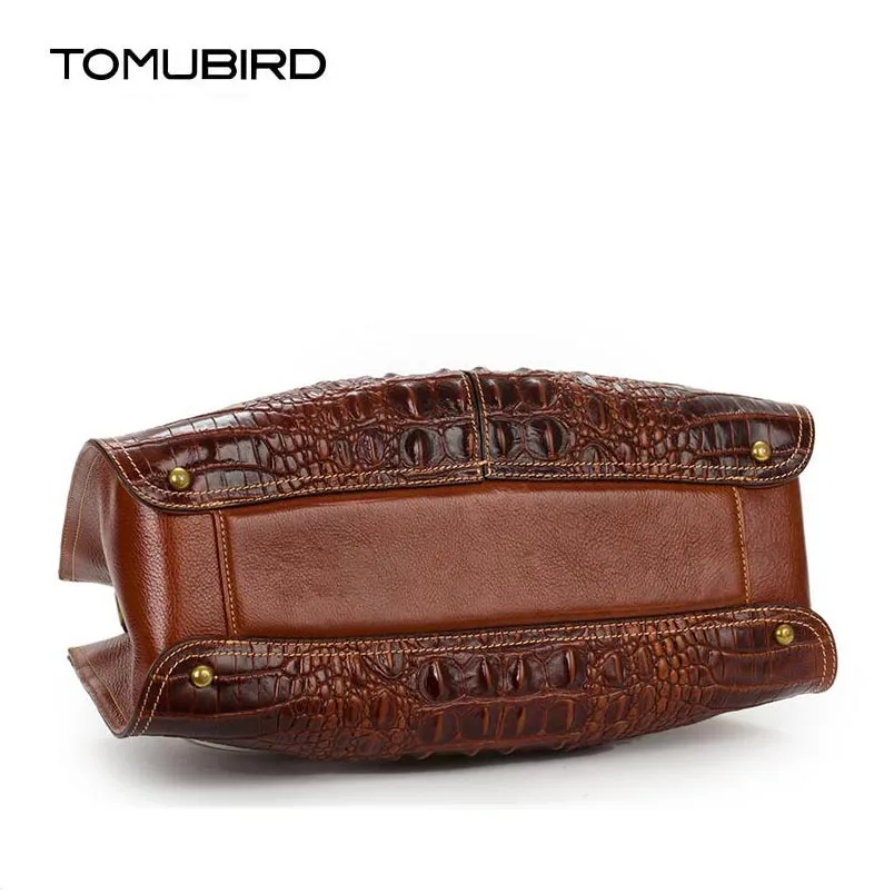 TOMUBIRD Новый превосходный натуральной кожи классический дизайнер тиснением