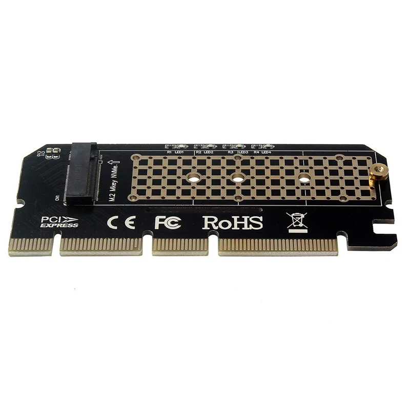 Карта адаптера M.2 SSD NVME PCIe Gen3 X4 X8 X16 M Key M2 NVMe AHCI 2230 2242 2260 2280 в 3 0 конвертер с тепловой