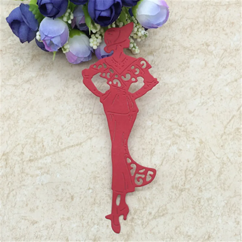 Металлические Вырубные штампы девушка леди модель мода Сделай Сам скребок