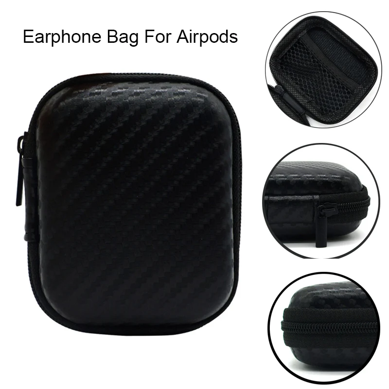 Противоударная сумка для наушников из искусственной кожи AirPods коробка хранения