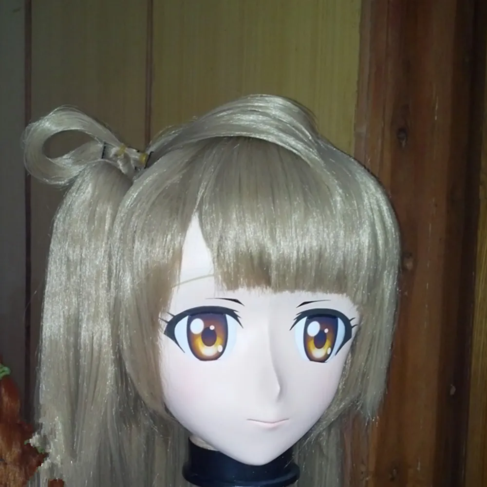 

(C2-027)New Adult Anime Kiger Cosplay Kigurumi Masks Fetish Mask with Wig Crossdresser in Party Anime Japan Cartoon Character