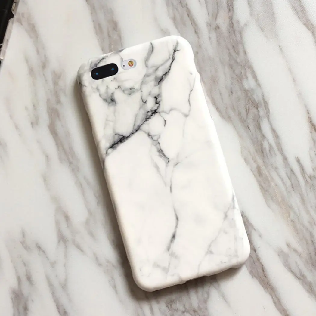 Мягкий чехол из ТПУ с мраморным лицевым покрытием для iPhone 6/6S 7/8 7 Plus/8 Plus X|Корпусы и