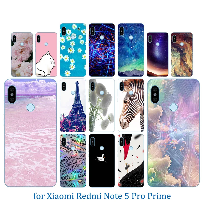 Чехол для телефона Xiaomi Redmi Note 5 Pro роскошная модная задняя крышка с розовым узором