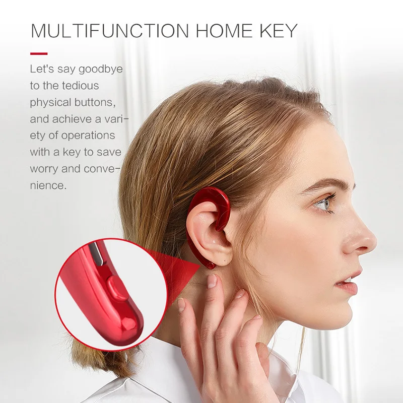 Костная проводимость Bluetooth наушники беспроводные мини громкой связи гарнитура с