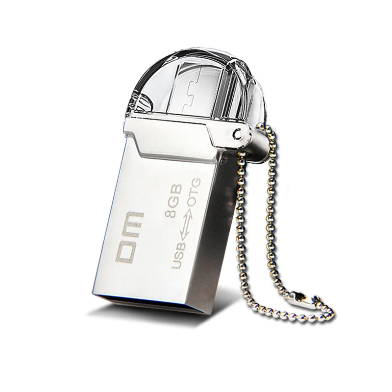 DM PD008 8GB 16GB 32GB USB2.0 с двойным разъемом используется для OTG смартфона и компьютера водонепроницаемый - Цвет: Silver