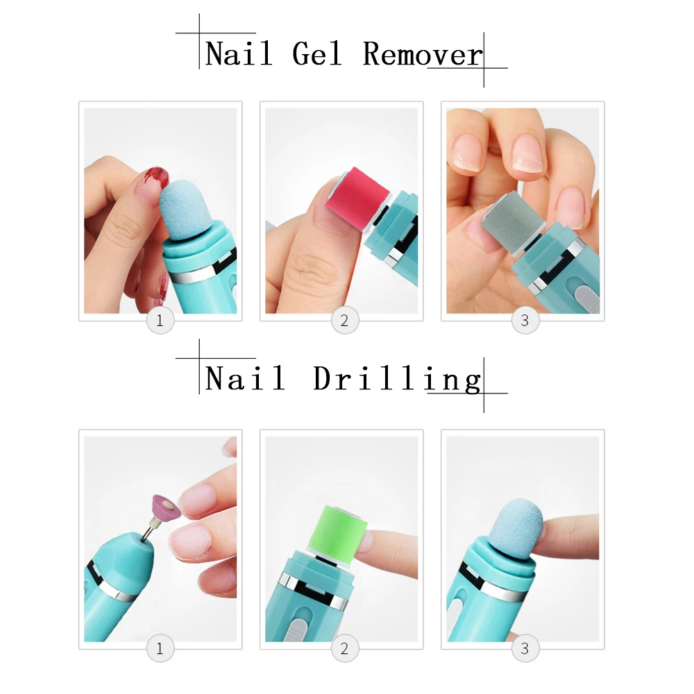 9 в 1 прибор для подпиливания ногтей Nail Art Дизайн устройства маникюрная пилочка