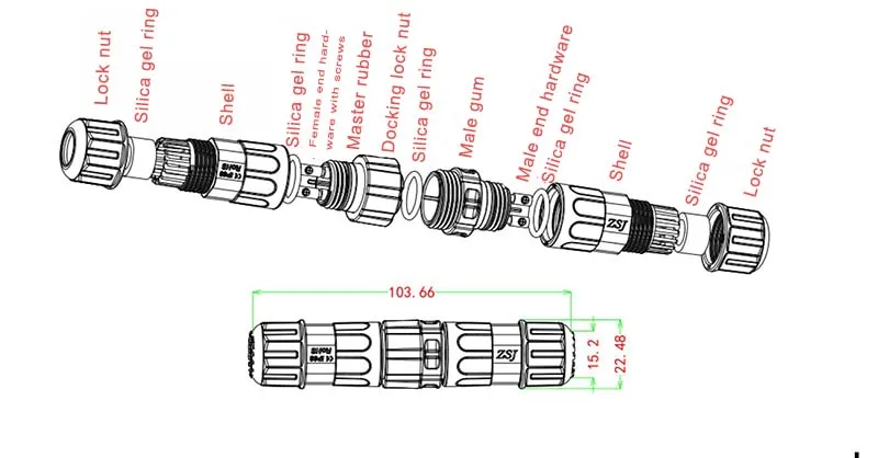 M19 Waterproof Electrical Cable Connector IP68 Screw Locking Plug Socket Connectors 2 3 4 5 6 7 8 9 10 Pins 7-10.5mm Cable