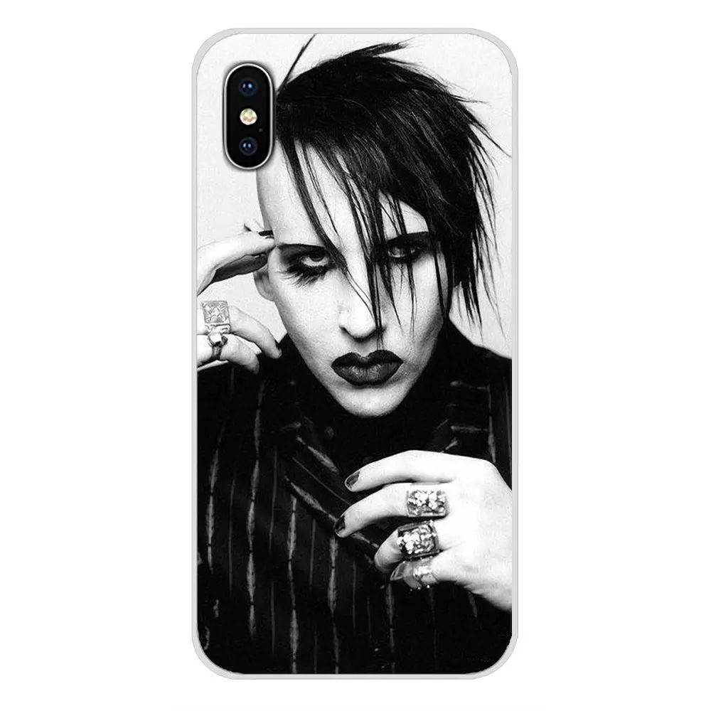 Для Apple iPhone X XR XS MAX 4 4S 5 5S 5C SE 6 6S 7 8 Plus ipod touch прозрачный мягкий чехол Мэрилин Мэнсон
