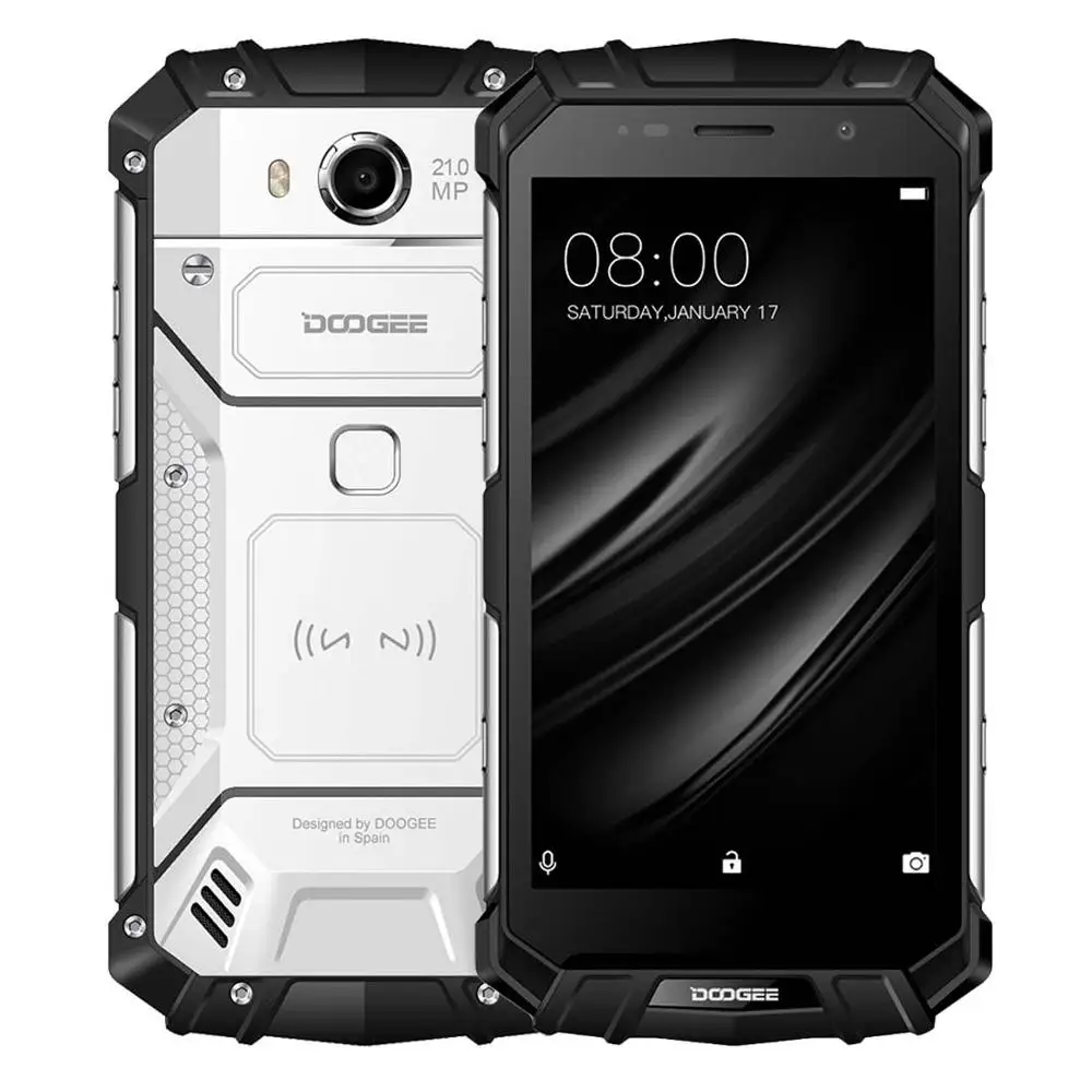 DOOGEE S60, iP68, 4G, мобильные телефоны, Android 7,0, 6 ГБ ОЗУ, 64 Гб ПЗУ, восьмиядерный смартфон, 1080 P, Беспроводная зарядка, 5,", NFC, сотовый телефон - Цвет: Серебристый