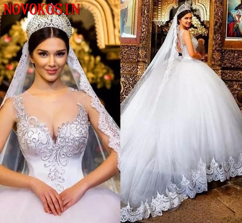 Пышное Бальное Платье Свадебные Платья 2019 блестящее платье с открытой спиной и