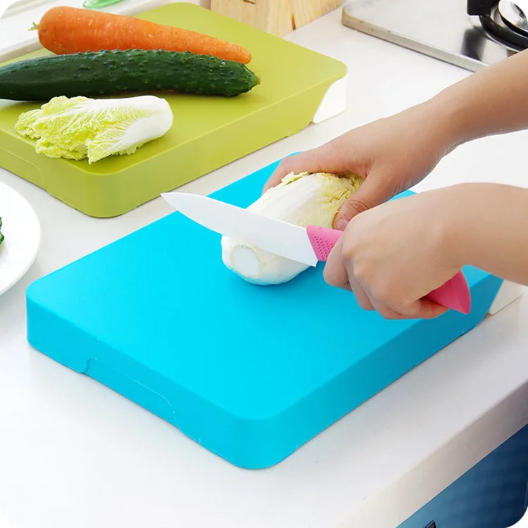 1PC Multi-function Creative 2 in 1 Drawer Receiver Plastic Fruits Vegetables Kitchen Tools Cutting Board Chopping Block KX 009 | Дом и сад