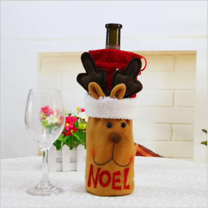 New Santa Claus Snowman Elk Wine Bottle Bag Christmas Gift Home Party Table Decoration | Дом и сад