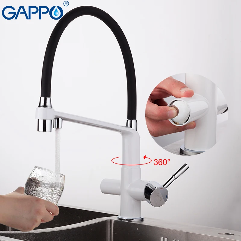 GAPPO белый кухонный кран с фильтрованной водой кухонные краны латунный смеситель