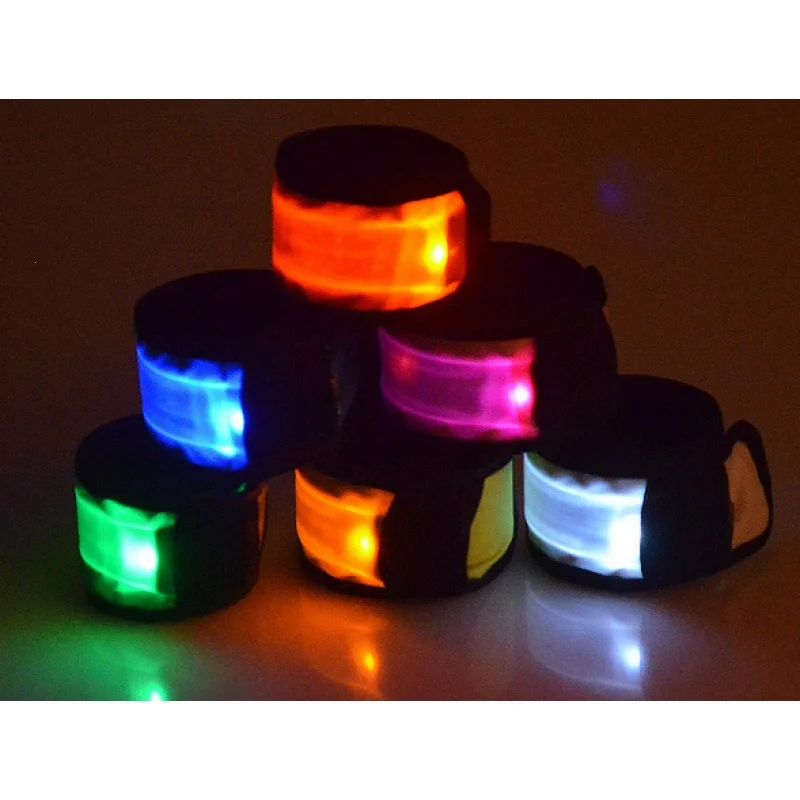 Открытый SOS светодиодный мигает браслеты нейлон Водонепроницаемый свечение свет