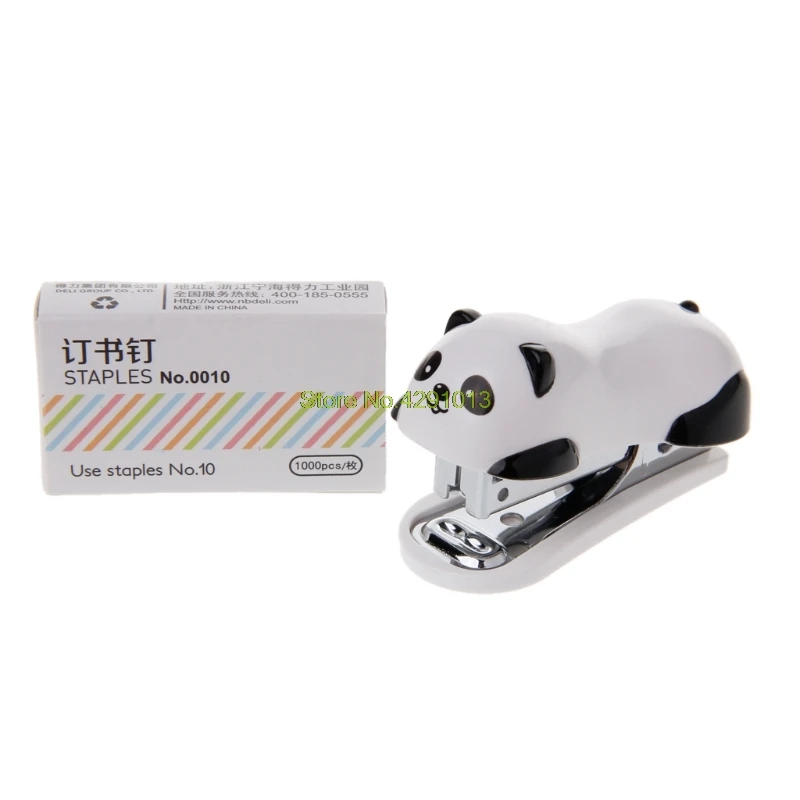 

Mini Panda Stapler Set Paper Binder Within 1000pcs Staples Office School Supply Drop Shipping Support