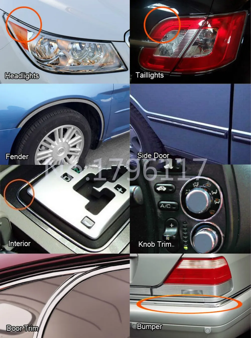 3 м/рулон хромированные наклейки для дефлектора автомобиля 25 мм | Автомобили и