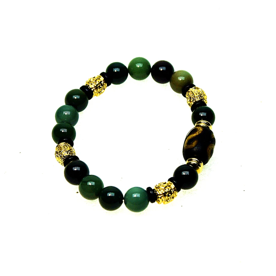 

Tibet-style agate DZI money hook 9-10mm desert agate bead bracelet men's jewelry bracelet DZI free shipping