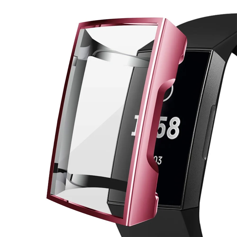 AKBNSTED ТПУ силиконовый чехол для Fitbit Charge 2 полная защитная рамка смарт-часы
