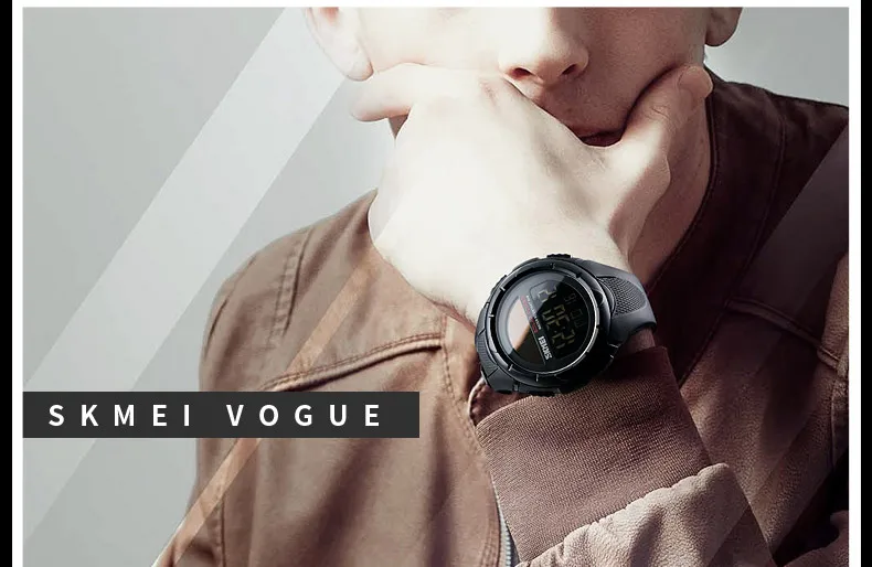 Skmei спортивные Luz солнечной моды для мужчин Reloj Цифровой Hombre Wtaches водонепроницаемый Топы Аналоговые часы с датой сигнализации хронограф Relogio