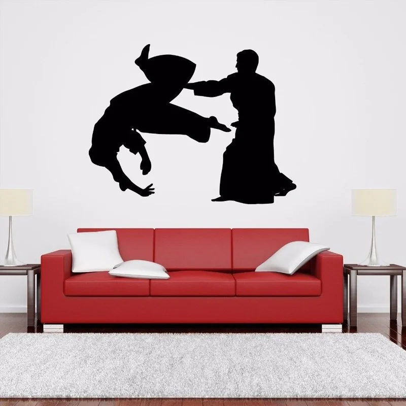 Aikido Смешанные боевые искусства наклейки на стену для гостиной Виниловые