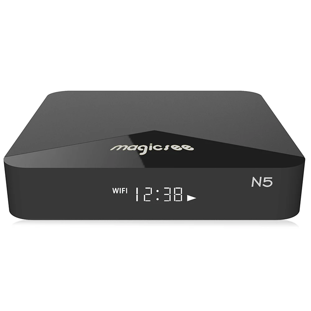 ТВ приставка MAGICSEE N5 Android TV OS Amlogic S905X 7.1.2 2 Гб RAM 16 ROM 4G 5G WiFi 100 Мбит/с BT4.1 поддержка 4K