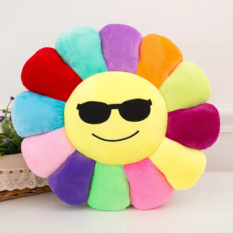 Мягкая плюшевая подушка в виде подсолнечника kawaii Офисная Подушка с пером игрушка