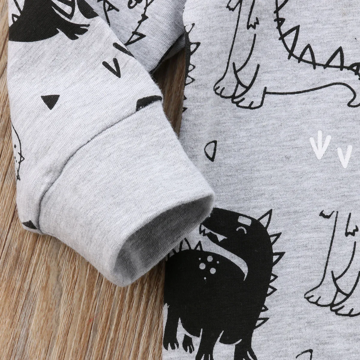 Rompers Cute Newborn Baby Girls Boy 2018 Autumn Casual Long Sleeve Hooded Romper Dinosaur Jumpsuit Outfits | Детская одежда и
