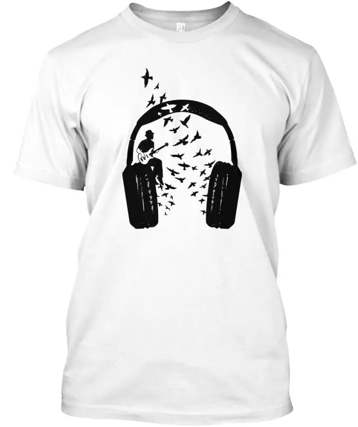 2019 модная одежда с круглым вырезом стандартная футболка унисекс наушниками и бас