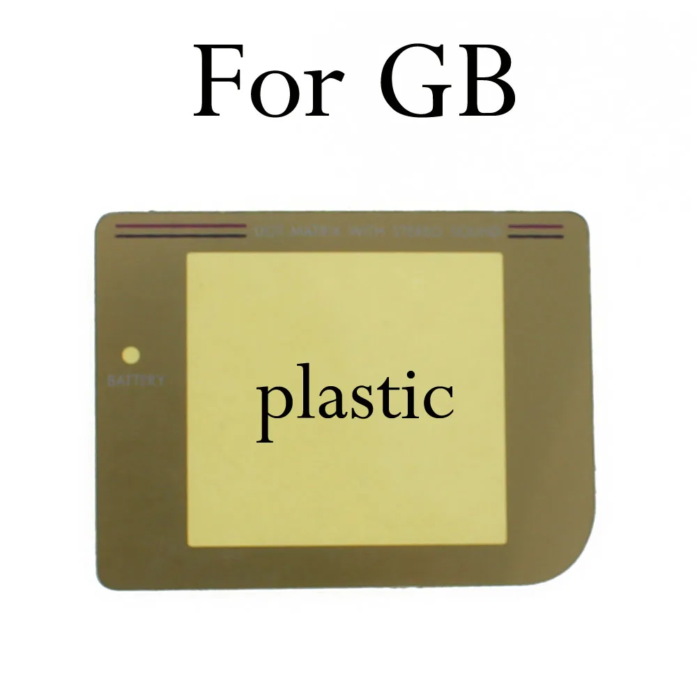 plastic For GB gold 7 моделей стекло Пикачу пластик серый замена защитный экран, линзы для nintendo Gameboy классический ГБ Защита объектива зеркало - Цвет: plastic For GB gold