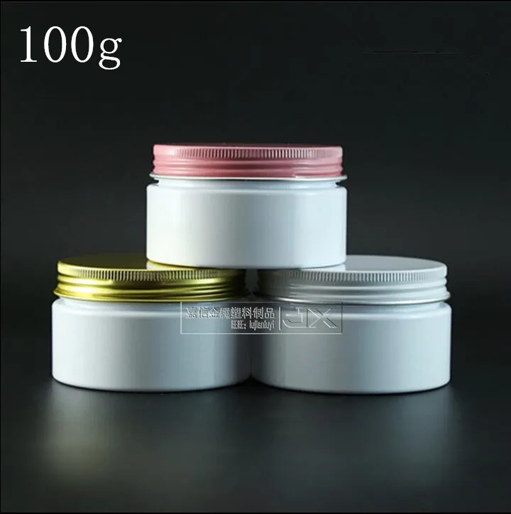 100g/ml White Plastic Packaging Bottles jar New Top Grade ORiginales Refillable Cosmetic Cream Lotion Empty Cosmetic Containers