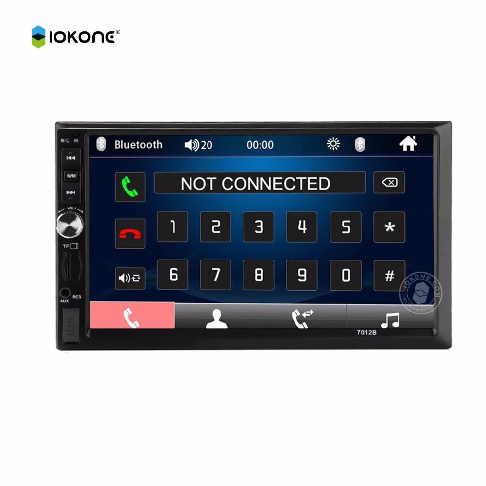 IOKONE 7 дюймов Автомобильный мультимедийный радио 2 din 7012B сенсорный экран MP5 плеер