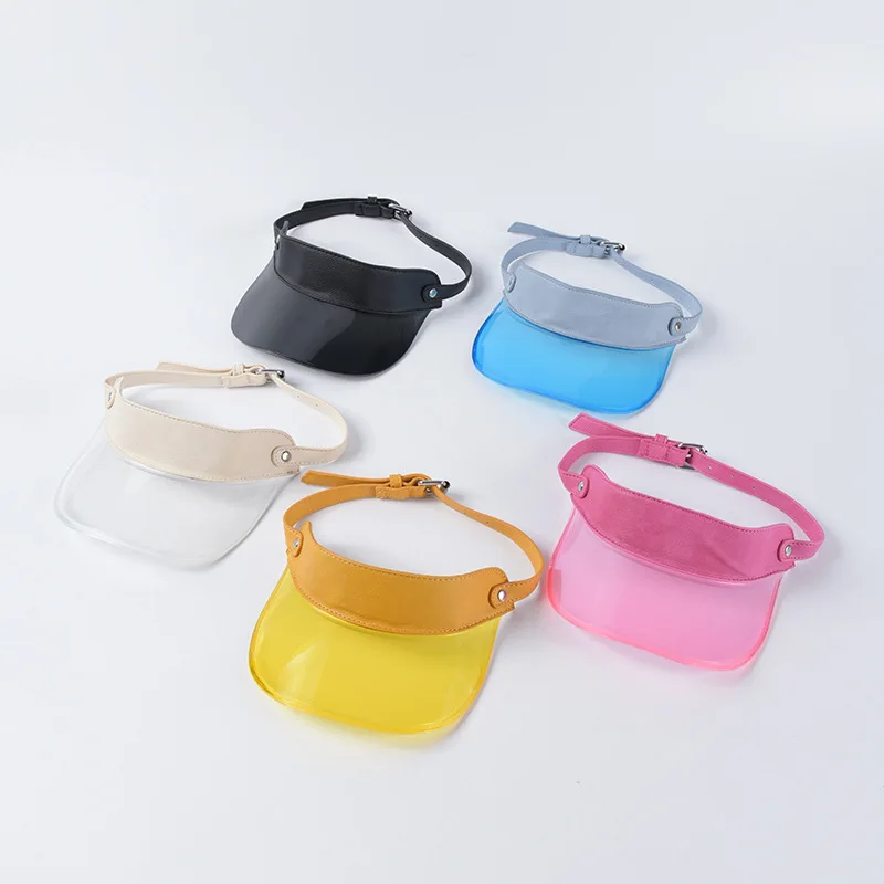 Женская прозрачная шляпа от солнца USPOP разноцветная ПВХ Кепка с прозрачными