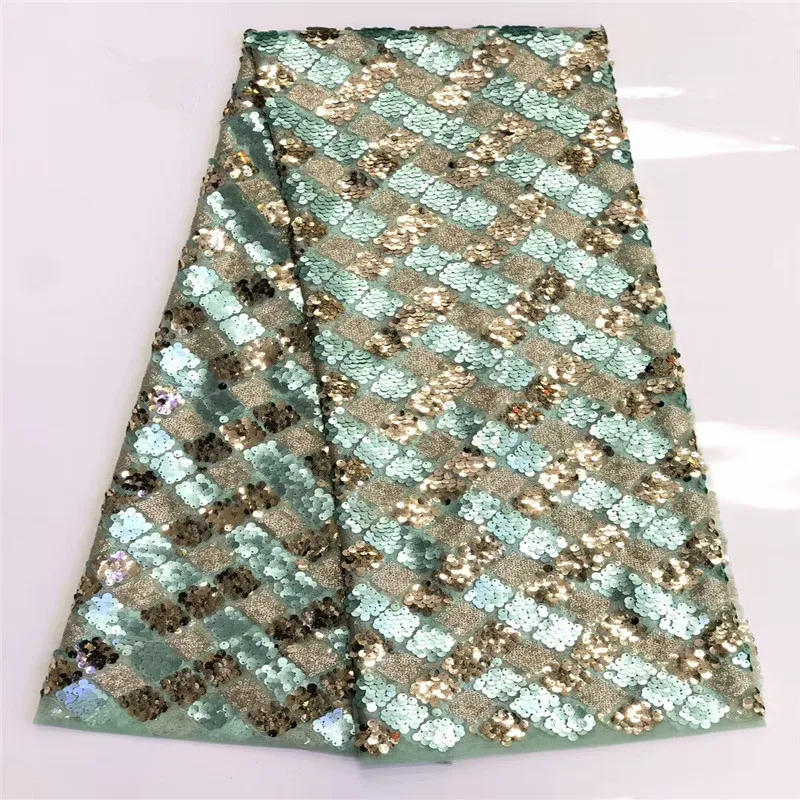 

2019 Hot Selling African French Tulle Lace Fabric High Quality African Tulle Sequins Lace Fabric For Wedding Dresses xb65-1575