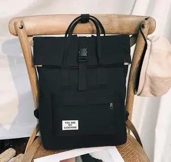 Модная хлопковая ткань для подростков Mochila, школьная сумка для девочек, женский рюкзак, черная школьная сумка, женский рюкзак для книг - Цвет: black DP1202