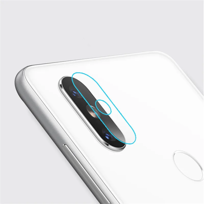 2 Pieces Back Transparent Camera Lens Flash Lamp Screen Protector Tempered Glass cover For xiaomi mi 8 / SE Film Clear | Мобильные