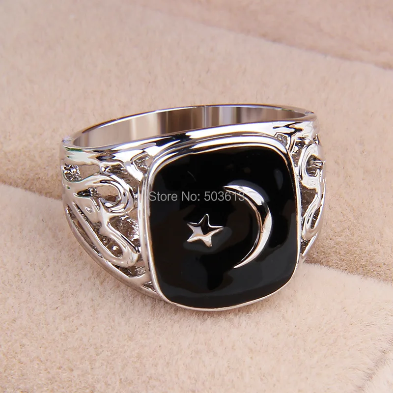 Мужская ажурная черная эмаль из цинкового сплава размер кольцо с флагом США