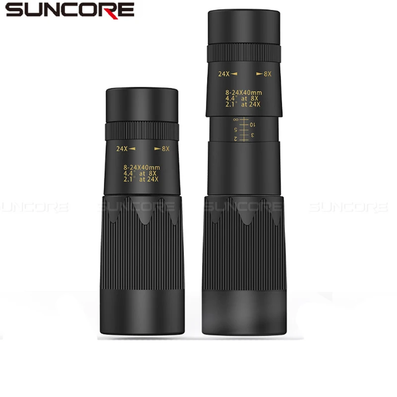 

SUNCORE Zoom Monocular 8-24X40 Telescope Dual Focus Optics Multi-Coated Lens BAK4 Prism Spotting Scope with Tripod Sport Games