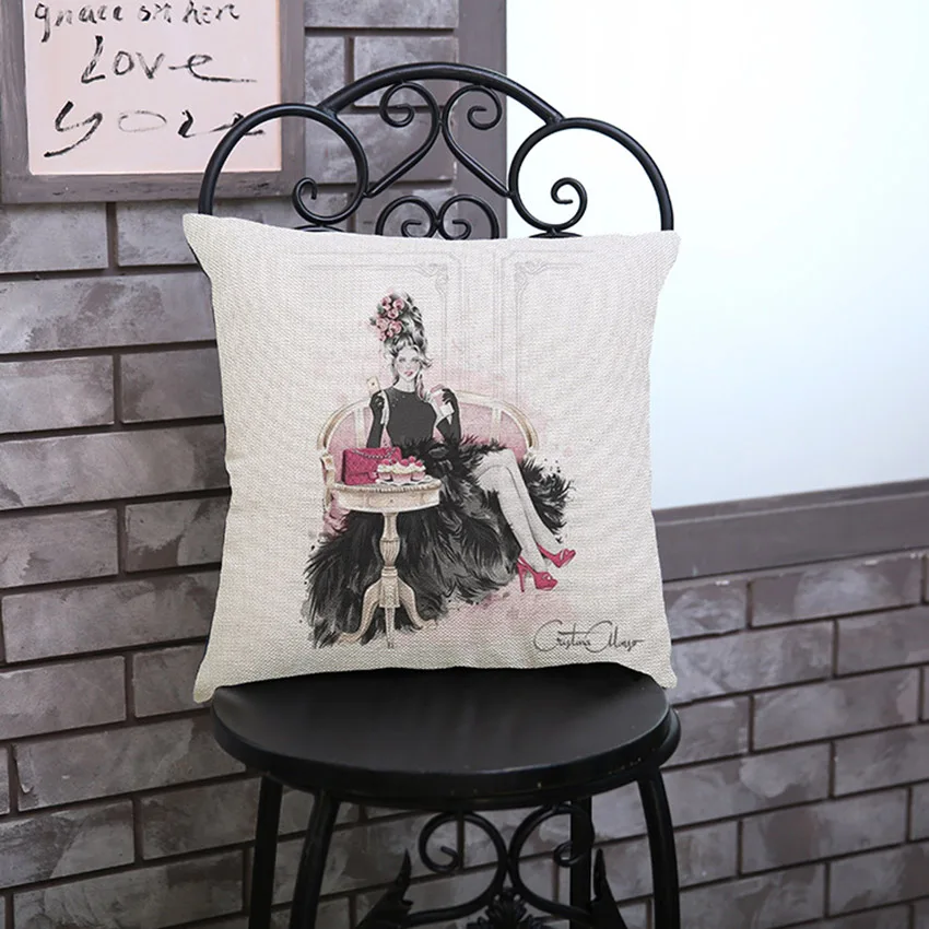 Современная модная декоративная подушка для макияжа девушек и с принтом