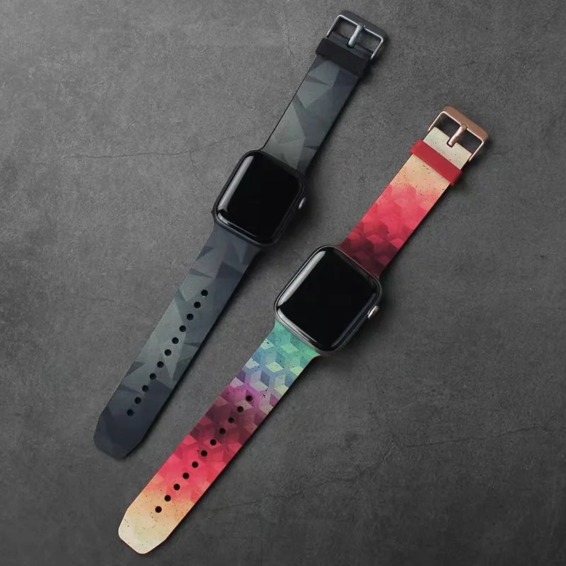 Ремешок силиконовый для Apple Watch 38 мм 40 42 44 мм|Ремешки часов| |