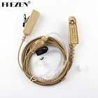 Скрытая Акустическая трубка бежевого телесного цвета наушник гарнитура микрофон для рации Motorola GP328 GP338 GP340 GP380 двухстороннее радио